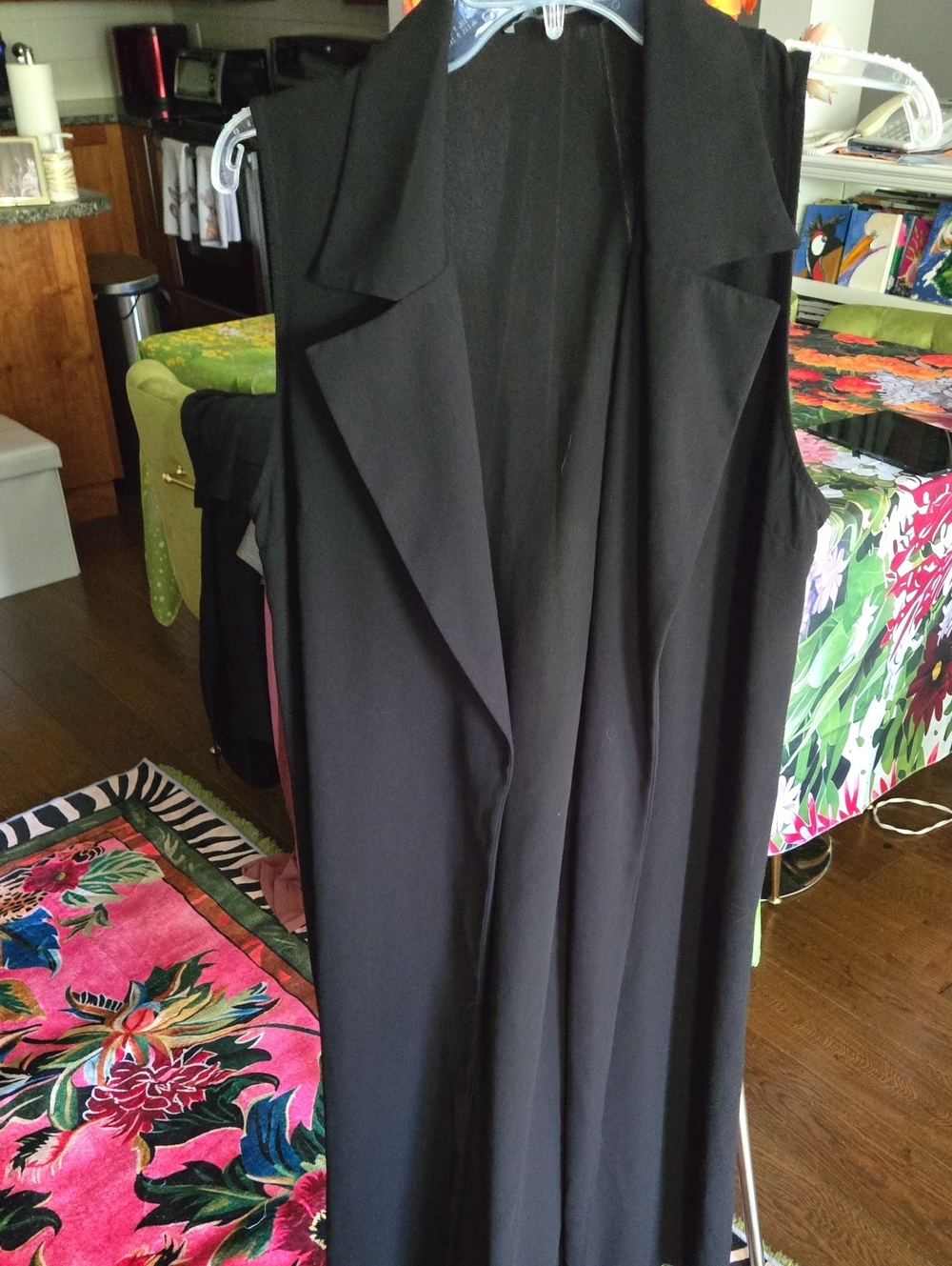 Forever 21 Black Sleeveless Long Duster Vest